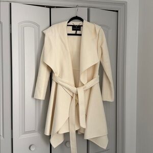 BCBGMaxAzria Ivory Open Front Cardigan Coat - XS